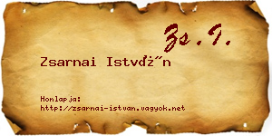 Zsarnai István névjegykártya