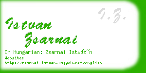 istvan zsarnai business card